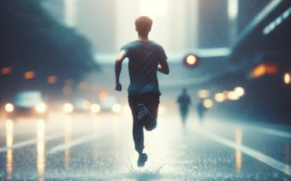 A-serene-image-of-a-person-running-joyfully-in-the-rain-symbolizing-the-beauty-of-simple-spontaneous-moments.-The-focus-is-on-the-individual-captur.